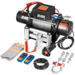 Treuil Électrique 12 V 8165 kg (18000 lb) avec Câble Acier 26 m et Télécommande